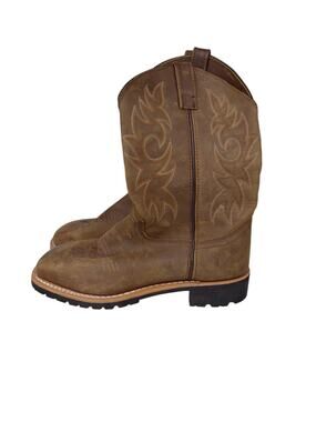 AdTec 9828 Western Square Steel TOE COWBOY MEN'S BOOTS COLOR BROWN SIZE 11 M